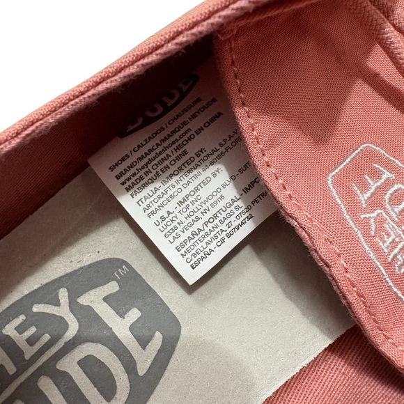 HEY DUDE Wendy Slub Pink Casual Shoes Size 11 -- BRAND NEW CLOSET STAPLE!!! - Picture 7 of 10